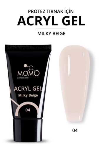MOMO professional Protez Tırnak Için Poly Gel, Poli Jel, Acryl Gel No.04, Sütlü Bej, 30 gr