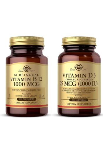 Solgar Vitamin B12 1000 Mcg 100 Kapsül  Vitamin D3 Kolekalsiferol 1000li Softgels Engelsiz