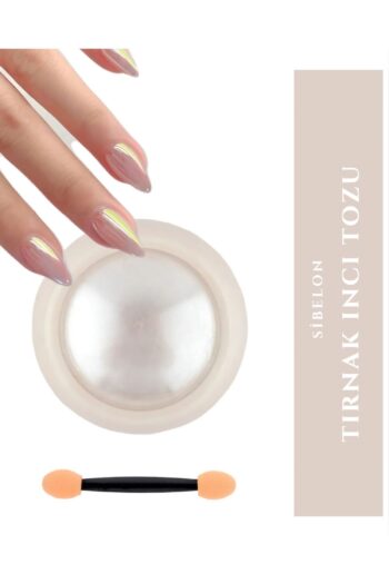 Sibelon Beyaz Inci Tozu Seti Tırnak Glitter Nail Art Takma Tırnak Fırça Seti Tırnak Tozu