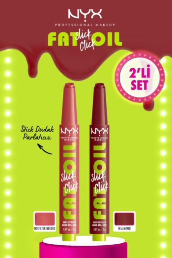 NYX Professional Makeup Fat Oil Slick Click Parlatıcı Dudak Balmı - 03 No Filter Needed & 11 In A Mood