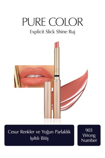 Estee Lauder Işıltılı Bitişli Ruj - Pure Color Explicit Slick Shine Ruj - Renk: 903 Wrong Number