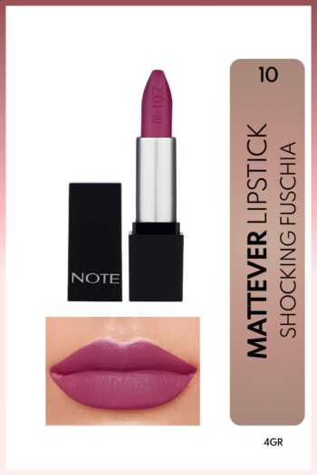 Note Cosmetics Mattever Lipstick Yarı Mat Saten Bitişli Ruj 10 Shocking Fuschia - Mor
