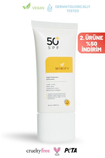WIWIFY Leke Karşıtı Cilt Tonu Eşitleyici Yüksek Korumalı Güneş Kremi Spf 50+ 50ml (ALOE VERA ÖZLÜ) Pa++++