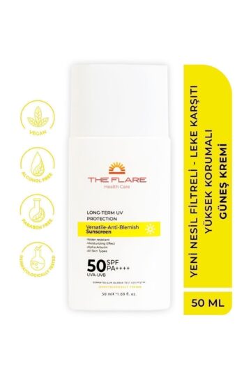 THE FLARE HEALTH CARE Yeni Nesil Filtreli - Leke Karşıtı Yüksek Korumalı 50 Spf+ Yüz Güneş Kremi Tüm Ciltler İçin 50 ml