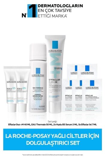 La Roche Posay Yağlı Ciltler İçin Dolgunlaştırıcı Cilt Bakım Seti: Effaclar Jel, Duo M+&Hyalu B5 Serum&Termal Su