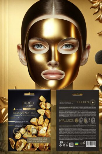 BEAUTY DERM Yüz Maskesi Gençleştirici Koloidal Altın ve Hyaluronic acid içeren 25 Ml Kağıt Maske