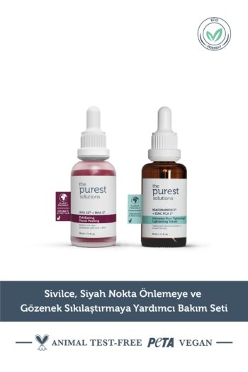 The Purest Solutions Sivilce Siyah Nokta Önlemeye ve Gözenek Sıkılaştırmaya Yardımcı Bakım Seti
