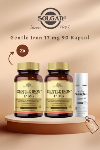 Solgar Gentle Iron 17 mg Demir 90 Bitkisel Kapsül 2 Adet + Jel Hediyeli Set