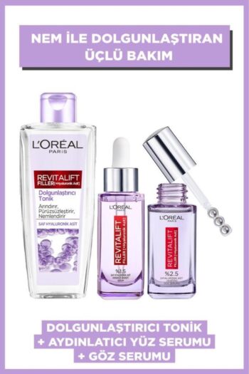 L'Oreal Paris Revitalift Filler Dolgunlaştırıcı Tonik + Aydınlatıcı Göz Serumu + Kırışıklık Karşıtı Serum