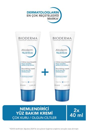Bioderma Atoderm Nutrition Çok Kuru Olgun Cilt Besleyici Nemlendirici Yüz Kremi İkili Bakım Seti 2x40 ml