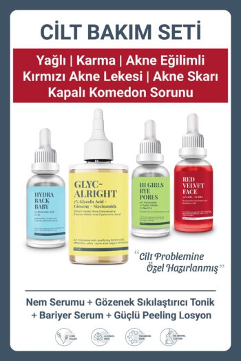 SHE VEC Yağlı | Karma | Akne Eğilimli | Kırmızı | Akne Skarı | Kapalı Komedon Sorunu
