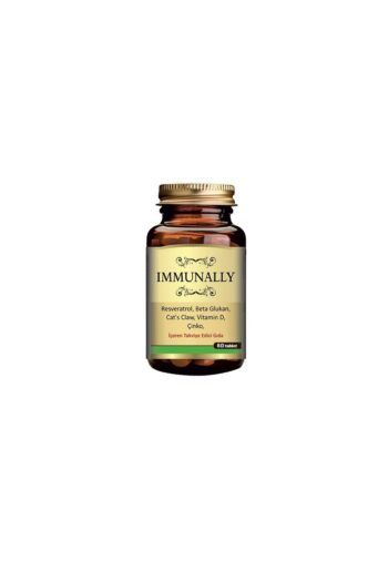 Immunally Resveratrol, Beta Glukan, Cat's Claw, Vitamin D, Çinko Içeren Takviye Edici Gıda 60 Tablet