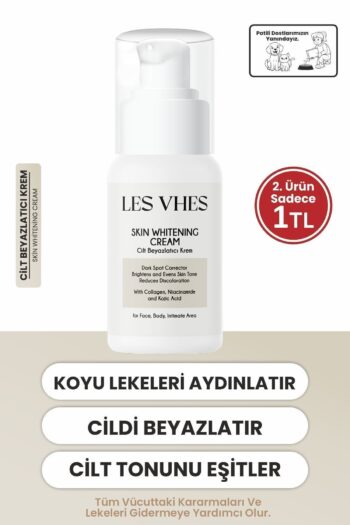 LES VHES Cilt Beyazlatıcı Aydınlatıcı Glutatyonlu Leke Karşıtı Krem Genital Bölge Koltuk Altı Dirsek 50ml