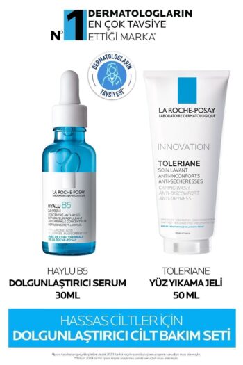 La Roche Posay Hassas Ciltler Için Dolgunlaştırıcı Cilt Bakım Seti:Hyalu B5 Serum 30ML&Toleriene Yıkama Jeli 50ML