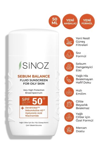 Sinoz Spf50 Yağlı Ciltlere Özel Sıvı Yüz Güneş Kremi - Yeni Nesil Güneş Filtreleri Hibrit Formül 50ml