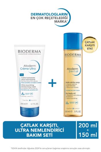 Bioderma Atoderm Hamileler için Çatlak Önleyici Cilt Bakım Seti: Nemlendirici Bakım Kremi & Kuru Yağ