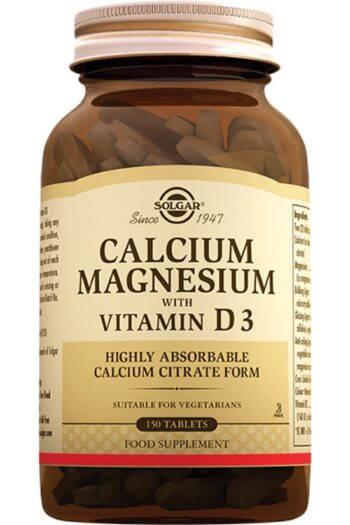 Solgar Calcium Magnesium With Vitamin D3 150 Tablet ( Kalsiyum Magnezyum Magnesyum D3) Skt:02/2025