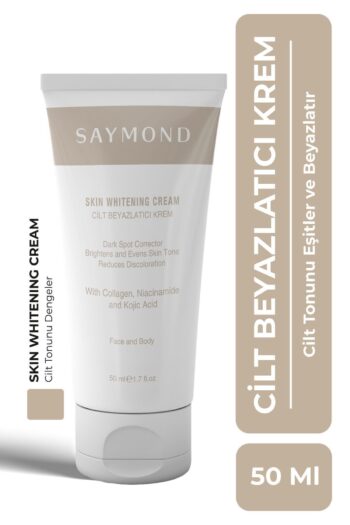 SAYMOND Cilt Beyazlatıcı , Aydınlatıcı Leke Karşıtı Bakım Kremi Kolajen, Niacinamide & Kojik Asitli 50 ml