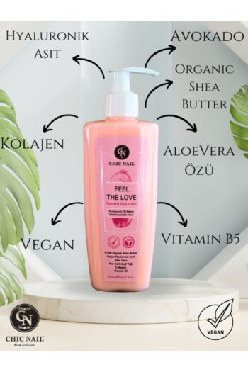 Chic Nail Vegan Yüz ve Vücut Losyonu Feel The Love - Collagen / Hyaluronik asit / AloeVera Özü / Avokado Yağı