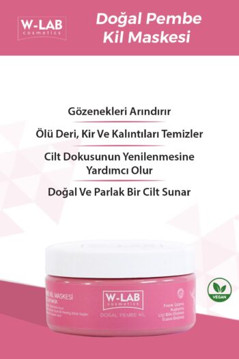 W-Lab Kozmetik Arındırıcı Antioksidan Pembe Kil Maskesi 250 ml