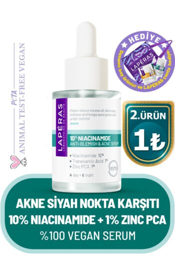 LAPERAS Siyah Nokta Sivilce Karşıtı %10 Niacinamide %1 Tranexamic Acid %1 Zinc Pca Vegan Serum.