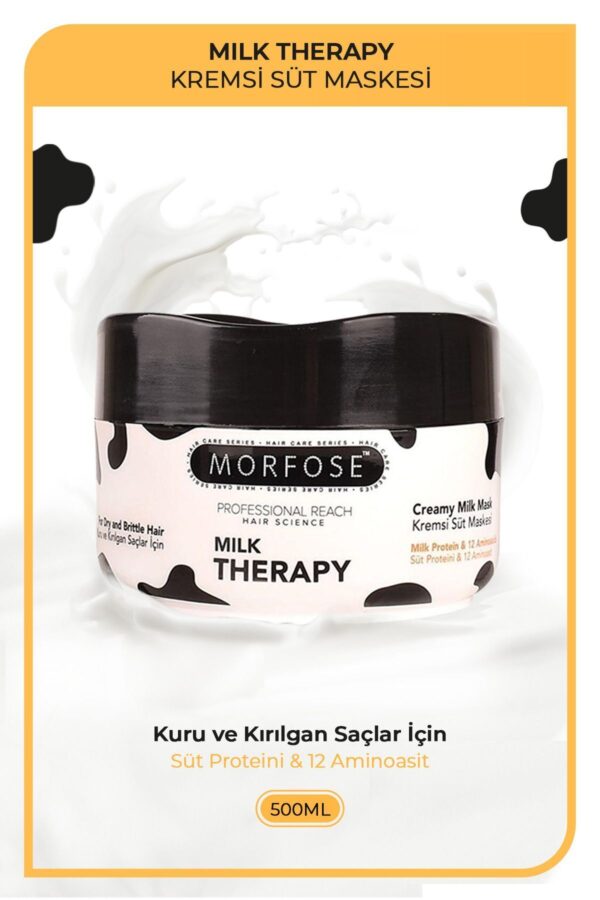 Morfose Milk Therapy Saç Maskesi 500 ml - Besleyici, Koruyucu Etki