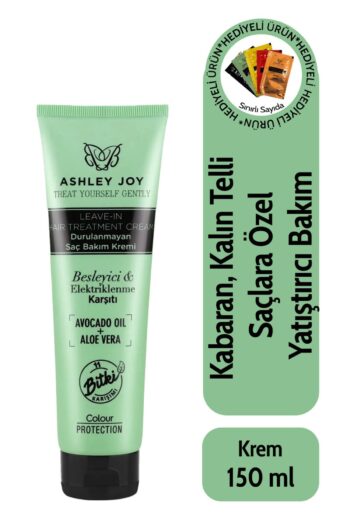 Ashley Joy Avokado Ve Aloevera Elektriklenme Karşıtı Kalın Telli Saçlara Özel Durulanmayan Bakım Kremi 150 ml