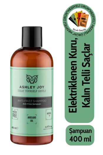 Ashley Joy Kabaran Saçlar Için Avokado Yağı Nemlendirici Elektriklenme Karşıtı Antifrizz Şampuan 400ml