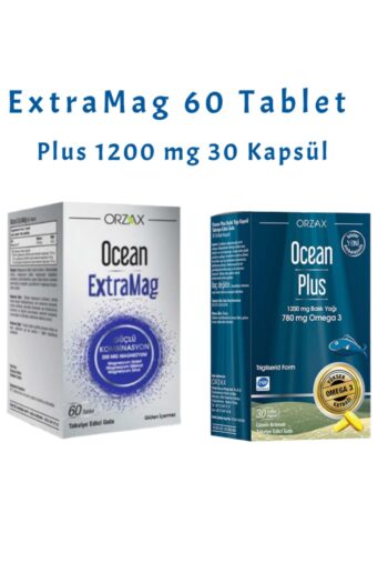 Ocean ExtraMag Üçlü Magnezyum 60 kapsül '&' Plus 1200 Mg 30 Kapsül + ( 100ml yüz temizleme jeli )