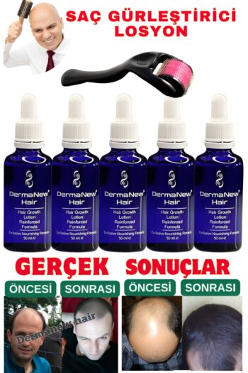 dermanew hair Dermanew Saç Losyonu Saç Bakım Yağı - Saç Gürleştirici - Sac Serumu / 5 Adet Roller