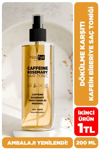 NOUFYE Dökülme Karşıtı Saç Toniği, Biberiye, Kafein, Provitamin B5, Mentol, 200 ml