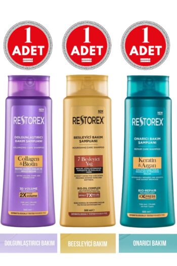 Restorex Şampuan Keratin&argan 500ml 1 Adt Collagen&biotin 500ml 1 Adt 7 Besleyici Yağ 500ml 1 Adt