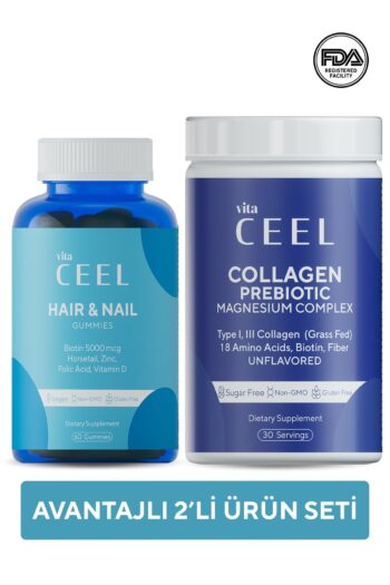 Vita Ceel 2'li Saç& Tırnak Vitamini Ve Magnezyum Complex, Collagen Tip 1, 3