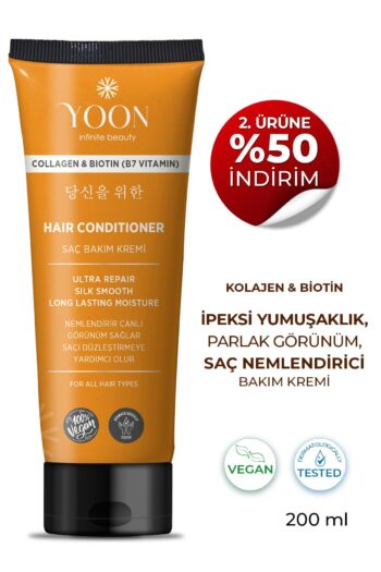 YOON Biotin B7 ve Kolajen İçeren Vegan Saç Kremi, Nemlendiren, Besleyici ve Onarıcı Saç Bakım Kremi 200ml