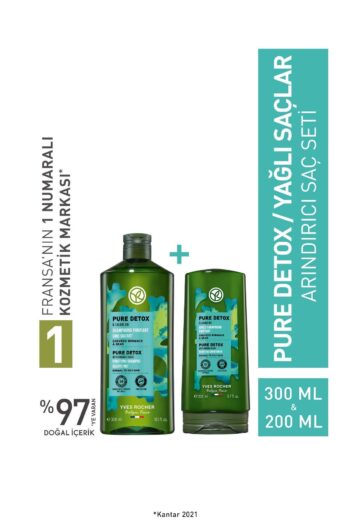 Yves Rocher Yağlı Saçlar İçin (Pure Detox) Arındırıcı Orijinal Boy Şampuan, Saç Kremi Seti