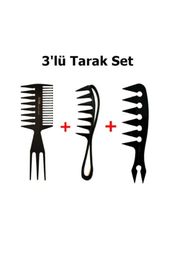 newnet 3 Adet Geniş Dişli Kuaför Ve Berber Tarağı Kadın-Erkek Uyumlu Mükemmel Şekillendirme Tarak Seti