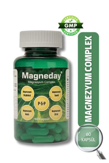 Magneday Magnezyum Complex 60 Kapsül-bisiglinat I Taurat I Malat I Sitrat I B6 Vitamini