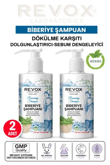 Revox Biberiye Özlü Saç Bakım Şampuanı Arındırıcı Dökülme Karşıtı 400 ml. x 2 adet