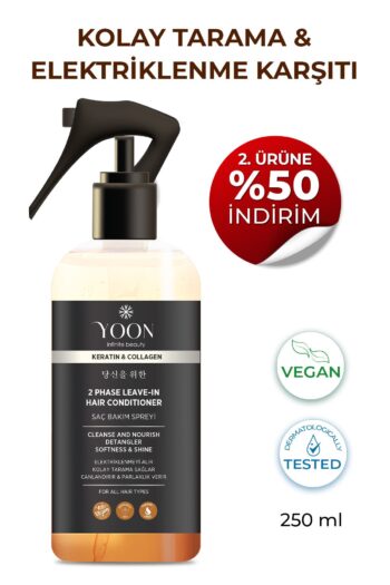YOON Kolay Tarama & Elektriklenme Karşıtı Saç Bakım Spreyi, Isı Koruyucu Uniseks Vegan Saç Spreyi 250ml