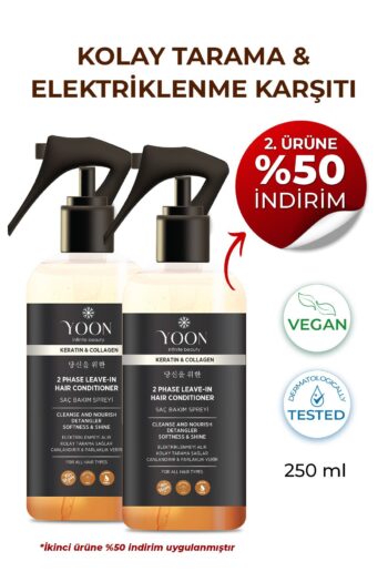 YOON 2'li Kolay Tarama Elektriklenme Karşıtı Kolajen ve Kerantinli Vegan Saç Bakım Spreyi 2 Adet x 250ml