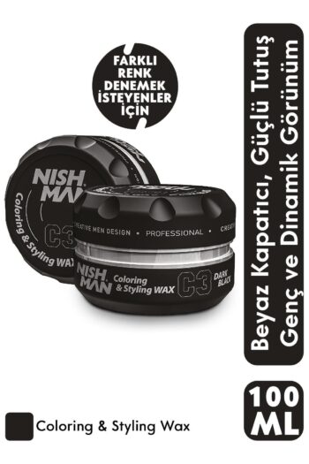 NISHMAN C3 Beyaz Saç Boyayan Şekillendirici Wax 100 ml