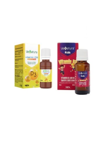 Venatura Vitamin D3 Takviye Edici Gıda 20 Ml Damla + Çocuklar Için D3 Vitamini 400 Iu 20 Ml Damla