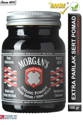 Morgan's Pomade Morgan's High Shine Sert Tutuş, Parlaklık Veren Şekillendirici Pomat (BLACK LABEL) 100gr