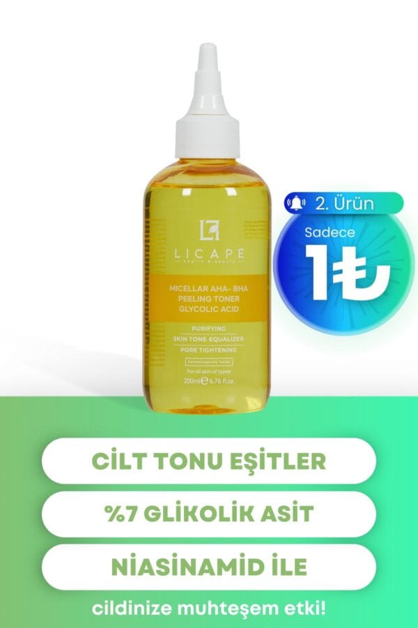 Licape Micellar Glikolik Asitli Aha-Bha Peeling Tonik 200ml