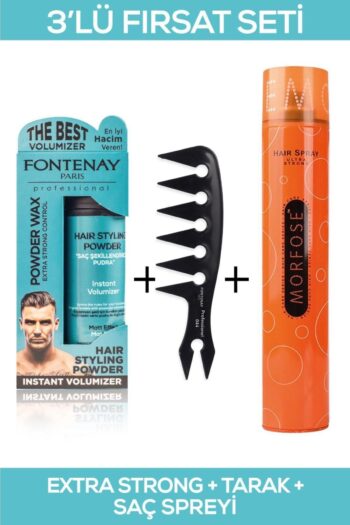 Fontenay Saç Şekillendirici Pudra Toz Wax Matt Effect + Şekil Tarağı + Saç Spreyi 3'lü Set