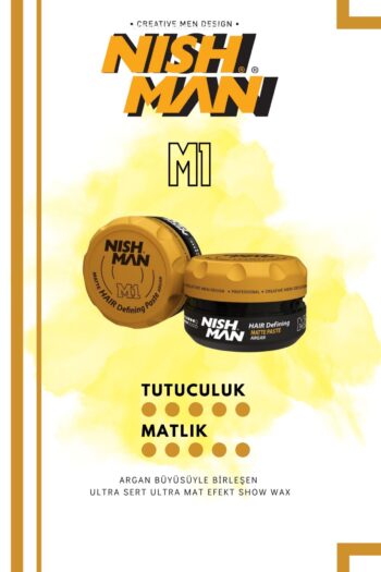 NISHMAN M1 Argan Saç Şekillendirici Ultra Sert Mat Wax / Sert Ve Sık Saçlara Yönelik 100 Ml