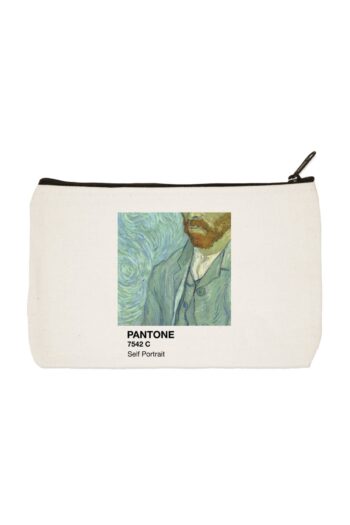 designedfy Pantone Self-Portrait Baskılı Bez Makyaj Çantası, Kalemlik, El Çantası