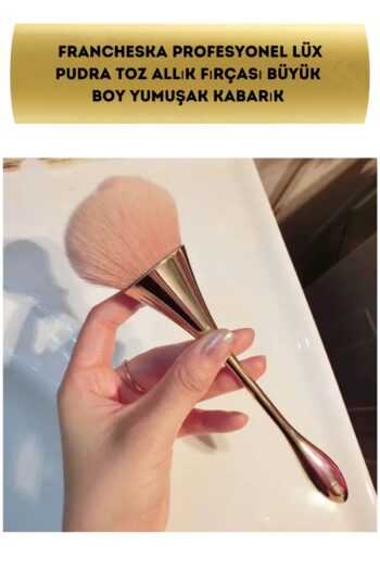 Francheska Profesyonel LÜX PUDRA toz allık fırçası büyük boy yumuşak kabarık Gold Tasarım