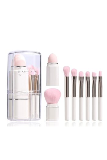 Keys to beauty Taşınabilir Mini Seyahat Fırça Seti Beyaz