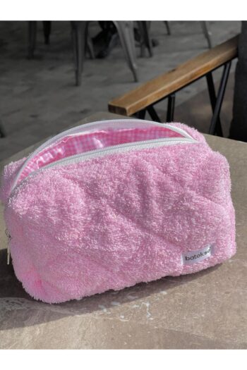 Batekso Açık Pembe Havlu Makyaj Çantası - Büyük Boy